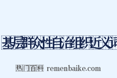 基层群众性自治组织近义词是什么意思的图片
